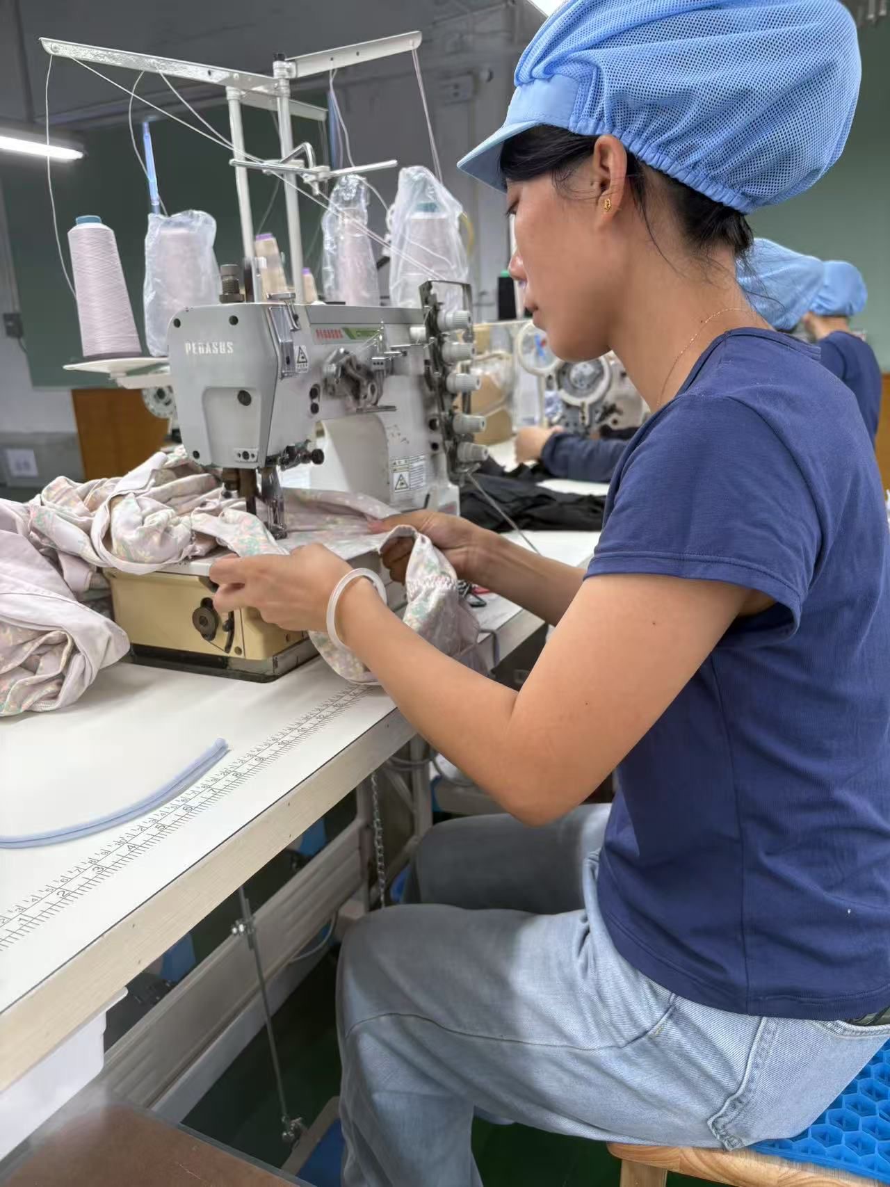 Garment sewing operation
